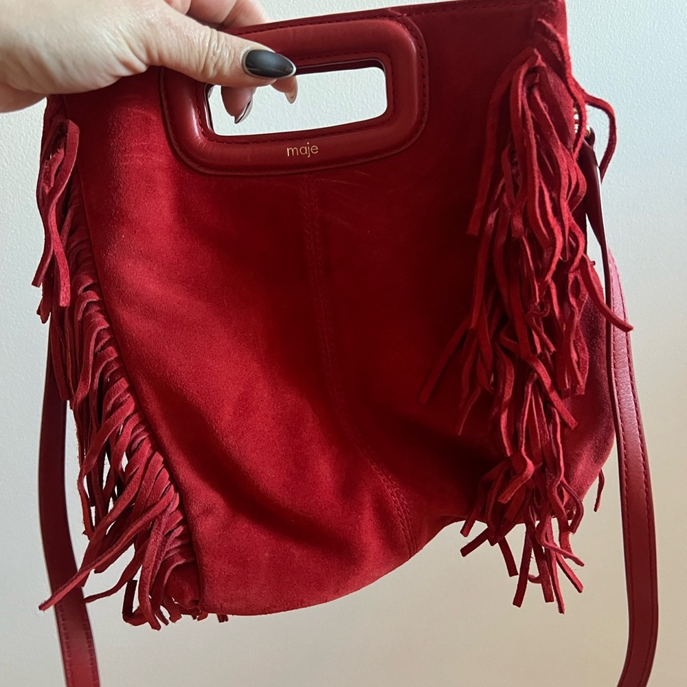 MAJE suede bag